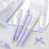 4PCS Plastic Gel Inks Pen Retractable Gel Pen with Plastic Clip Ergonomic Grip 0.5MM Tip Black Inks for Office School