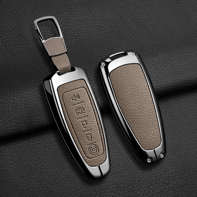 5 Buttons Zinc Alloy Remote Car Key Case Cover Fob For Ford Explorer Edge Escape Flex Taurus 2011 2012 2013 2014 2015 Smart Key