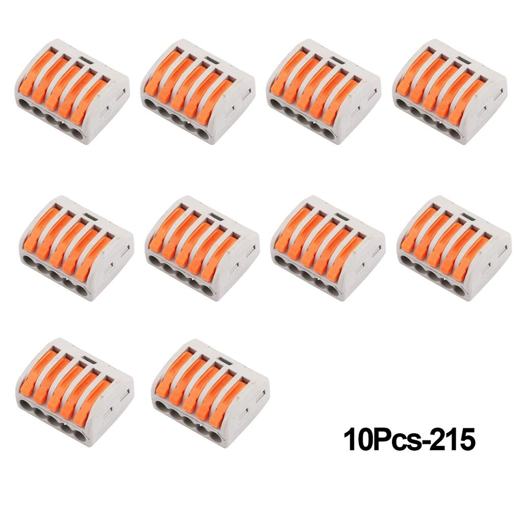 10Pcs Wire Connectors, Lever Nut Connector, Mini Electrical Connectors,Splicing Type Quick Terminal Block Spring Connector