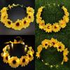 6/7/10 Heads Wedding Party Crown Wire&Cloth Simulation Flower Women Girl Birthday Favor