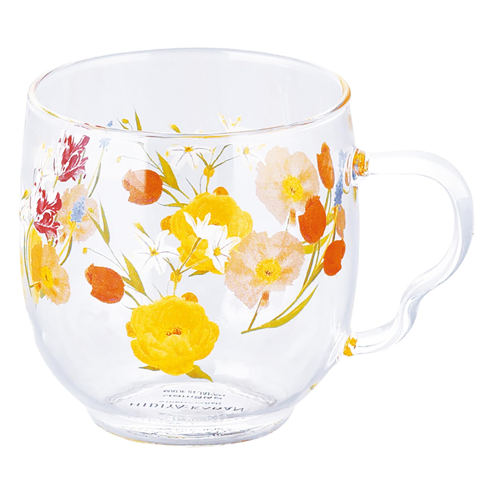 

Yamaka Shoten x Language of Glass by Hibiya Microwave Day Birthday Made in HIBIYA-KADAN The Flowers Tulip Heat-Resistant Mug, 270ml, Diameter