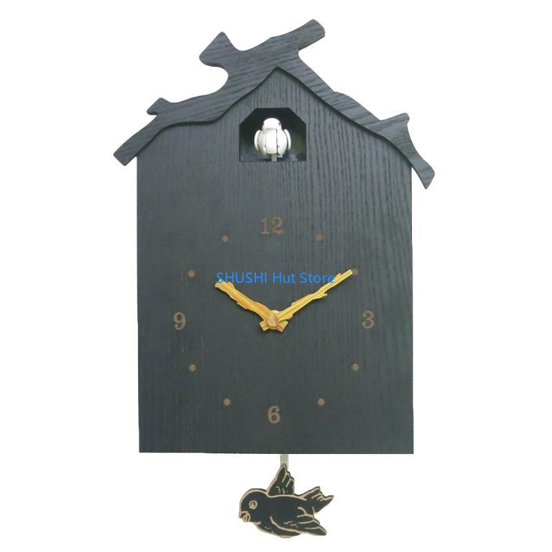 

Antique Wooden Bird Cuckoo Clock for Time Swing Alarm Watch Modern Home Restaurant Bedroom Decoration D57B China Mainland