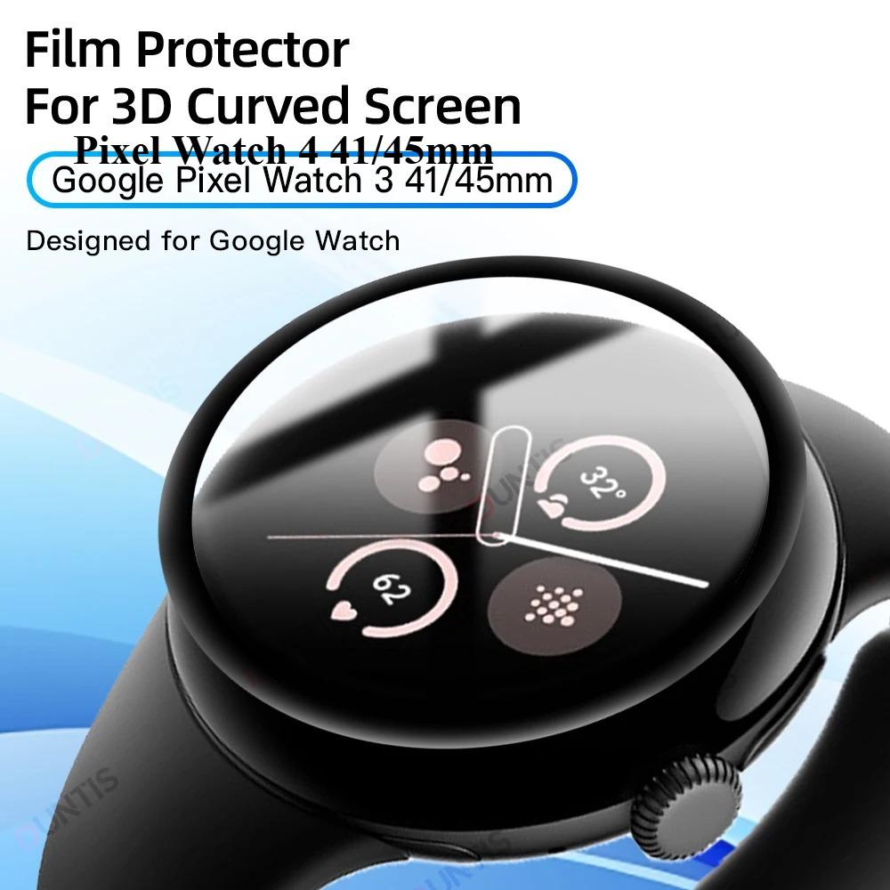 Screen Protector for Google Pixel Watch 3 41/45mm 3D Curved Screen Protector Ultra-HD Full Coverage Protective Film For Pixel Watch 4 41/45mm