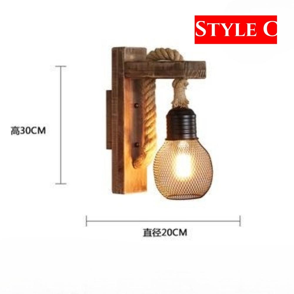 

Винтажный промышленный настенный светильник в американском стиле, ржавые настенные светильники, ретро-лампа в стиле лофт из дерева для ресторана, кафе, бара, настенное бра для домашнего декора