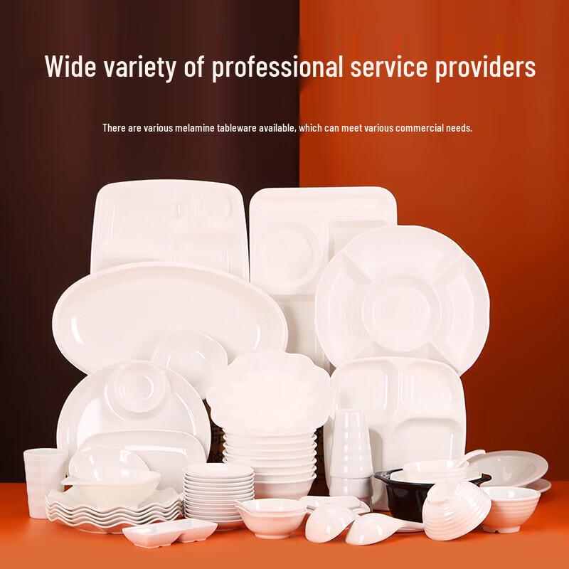 OEING A8 Melamine 6-Compartment Food Tray