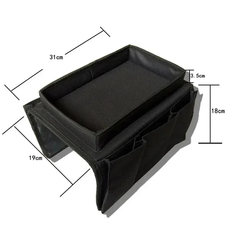 4 Pockets Storage Bag Sofa Handrail Tray Table Mat Couch Arm Rest Organizer Couch Table Top Holder Remote Control Organizer Bag