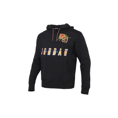 Air Logo Print Basketball Hoodie Men Tops Black CV2744-010