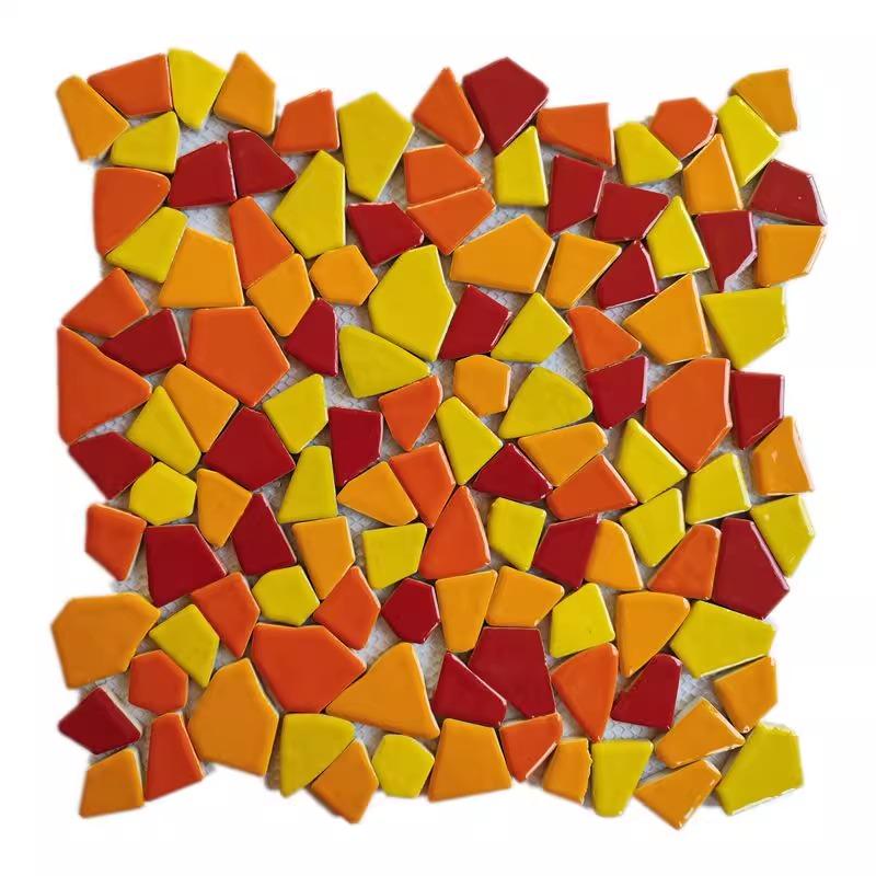 Azulejos Cerâmicos Coloridos 30x30cm com Pedrisco Grátis para Jardim Piscina Parede de Fundo Mosaico Azulejos Resistentes ao Desgaste Decoração