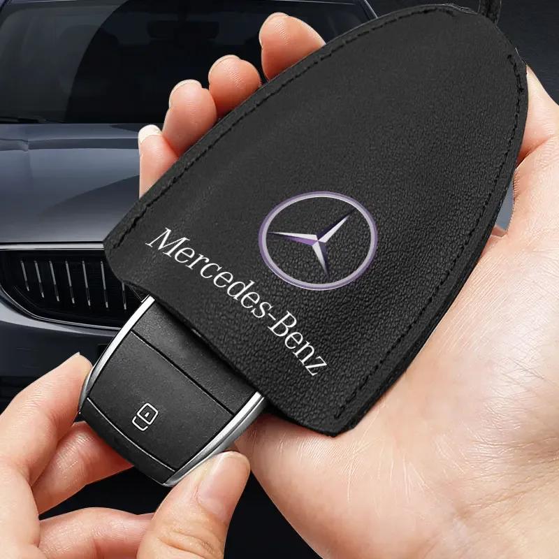 Large Capacity Key Case Cover Soft PU Leather Prevents Key Loss and Scratches Suitable For Mercedes Benz B/C/E/S Clase A C200L
