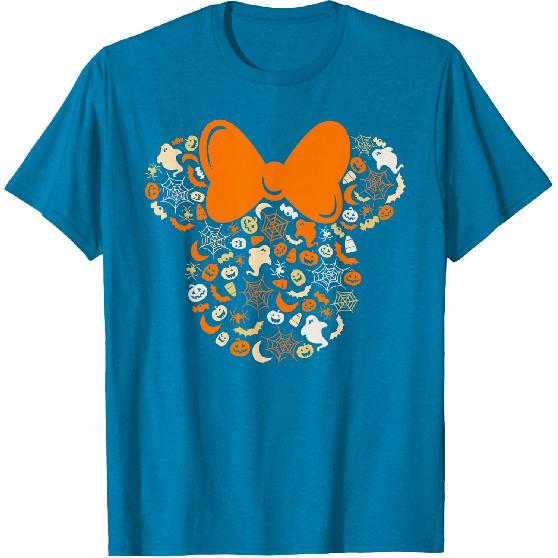Disney Minnie Mouse Halloween Ghosts Pumpkins Spiders T-Shirt Small