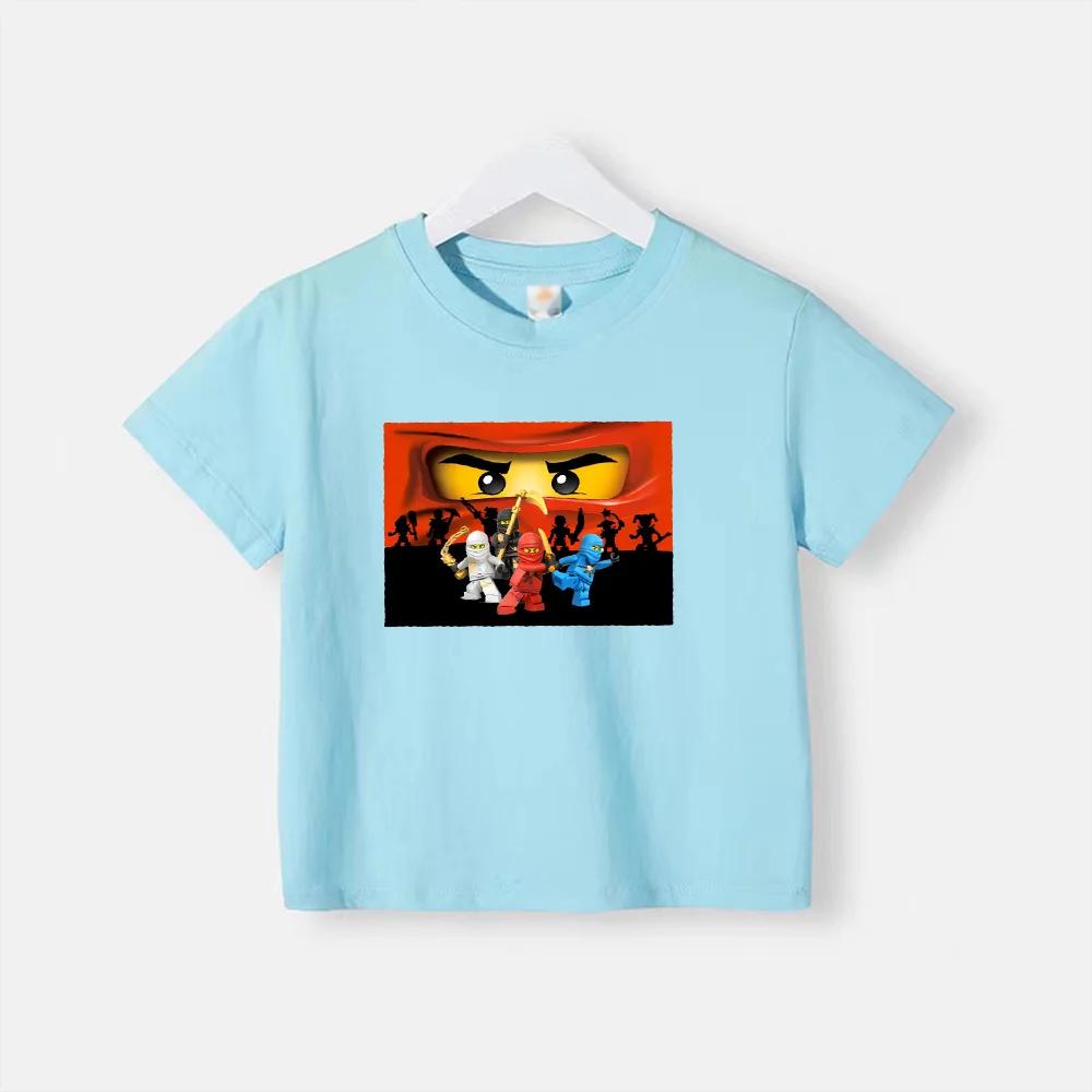 Sommer bedruckte Kinder T-Shirts Oberteil Baumwolle Teenager Junge Mädchen Kleidung Lässig Puppe Rundhals Kurzarm