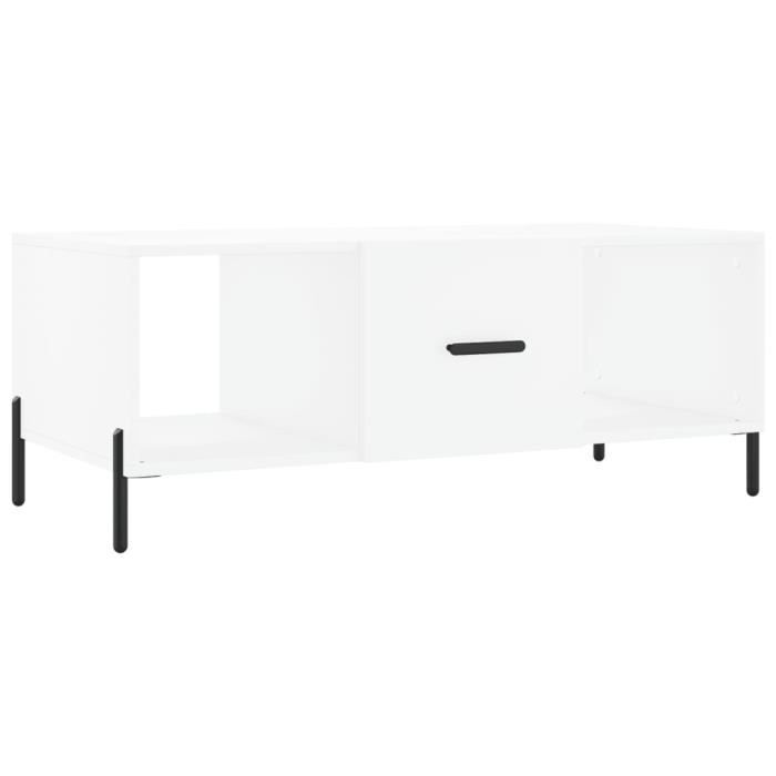 VidaXL Table basse blanc 102x50x40 cm bois d'ingénierie 829308