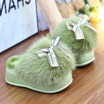 Ins nové stylové zimní platformové pantofle dámské super nadýchané domácí boty kožešinové nazouváky žena trendy šik chlupaté venkovní pantofle boty