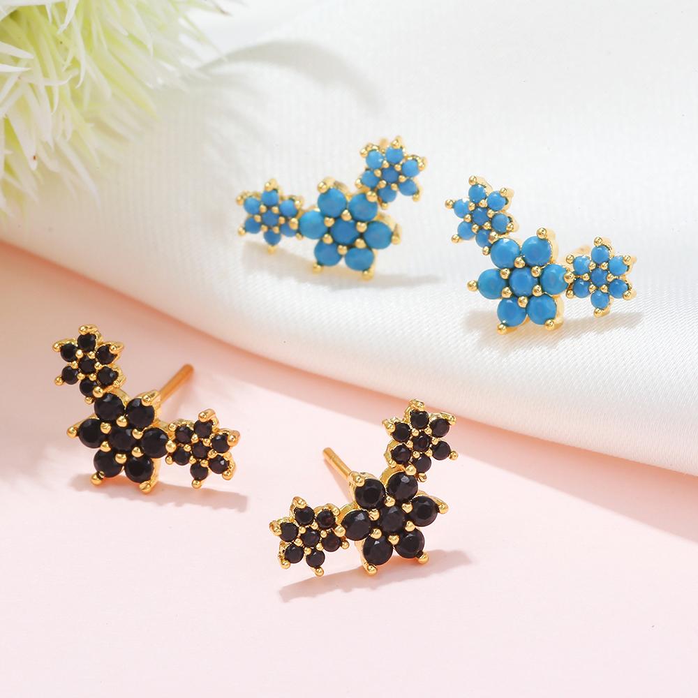 New Design Stainless Steel Cubic Zirconia Small Hoop Earrings For Women Punk Blue Huggie Thin Cartilage Earring Piercing Jewelry