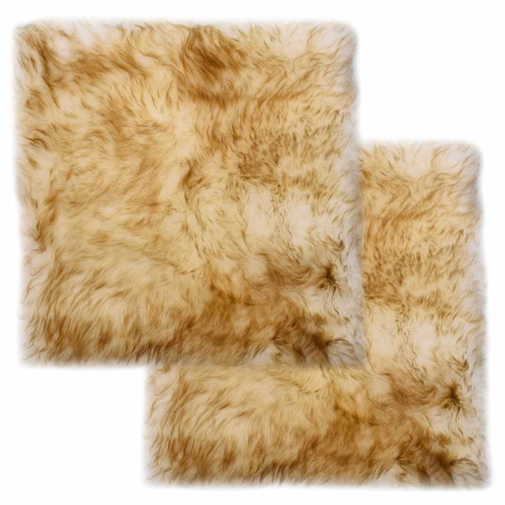 vidaXL Sitzkissen 2 Stk. Braun Melange 40x40 cm Echter Schafspelz braun