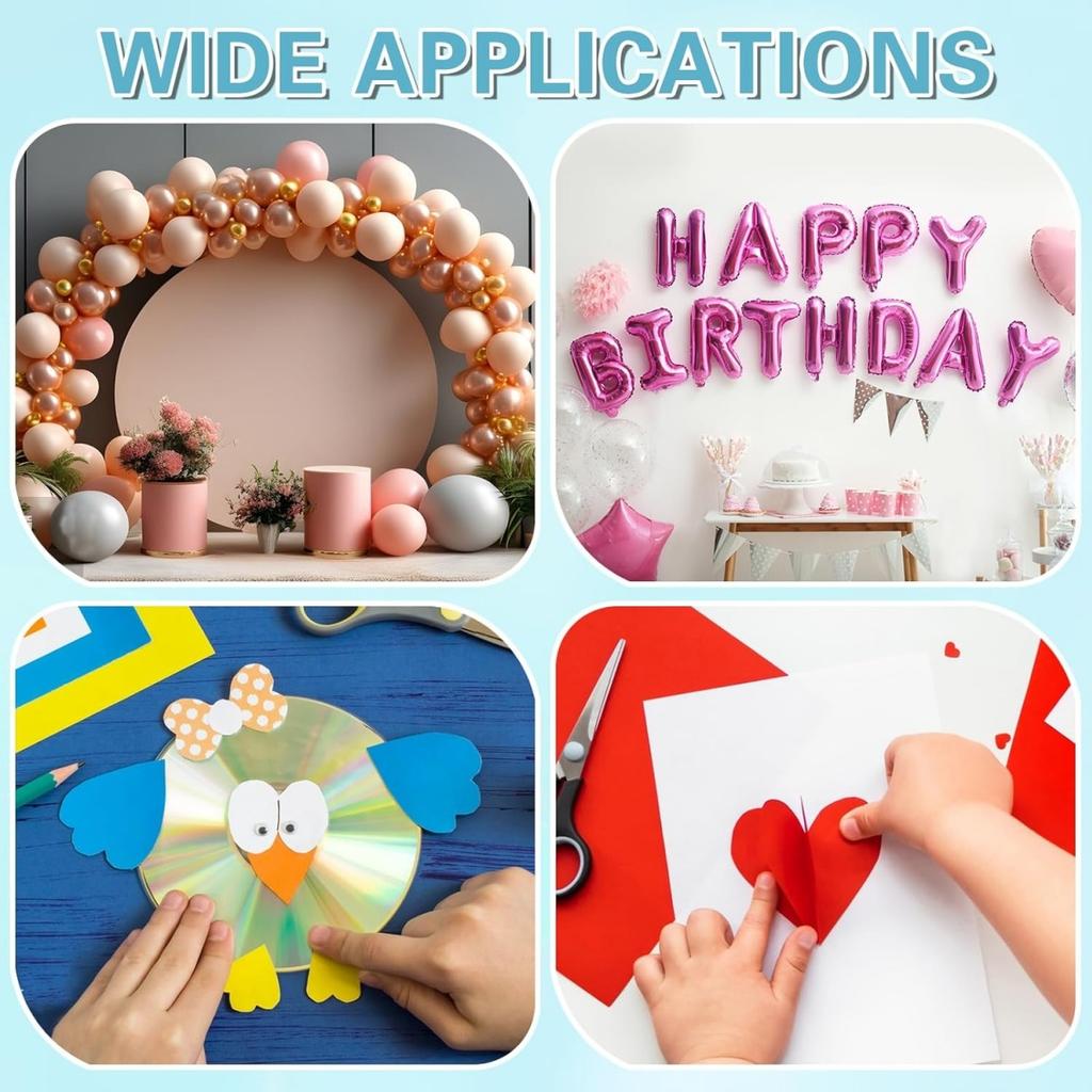 20Rolls Double-Sided Adhesive Dots Transparent Removable Balloon Adhesive Tape Glue for DIY Craft Wedding Birthday Party Decor