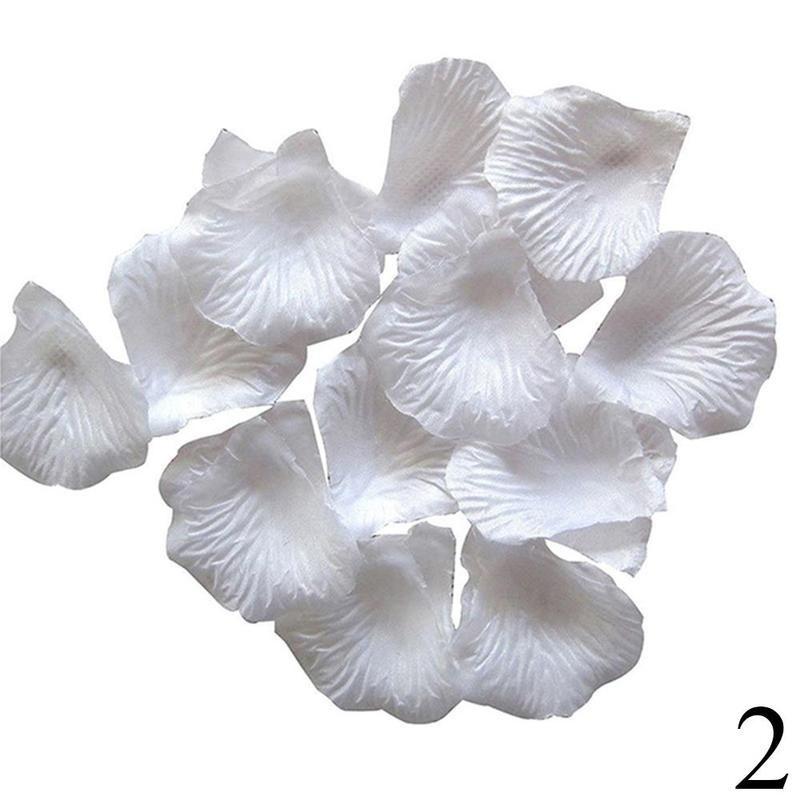 Simulerad kronbladsdekoration för bröllopsrum Handkastade blomsterspridningar i non-woven tyg Blomblad Bröllopstillbehör Rosenblad