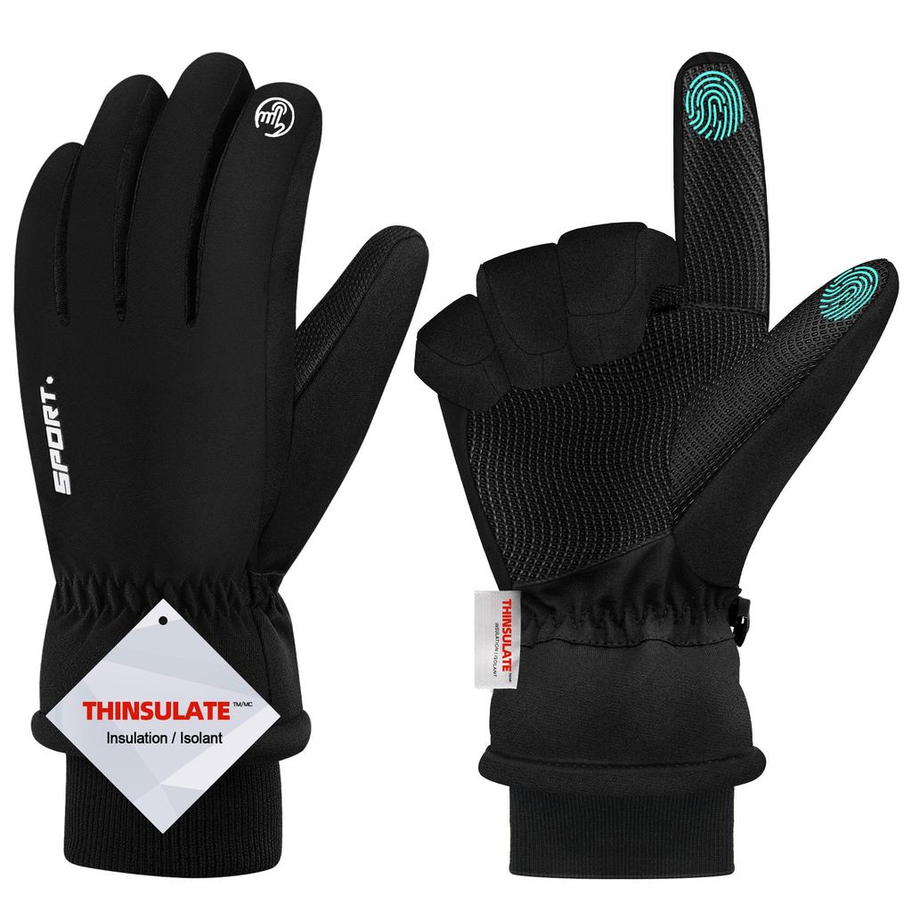 Winter Warm Gloves for Men Women Touchscreen Gloves Cold Weather Windproof Thermal Snow Gloves for Running Cycling Skiing Working