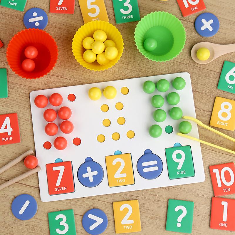 Clip Beads Number Decomposition Operation Learning Educational Toys Color Cognition Arithmetic Pairing Children'S Early Education Games