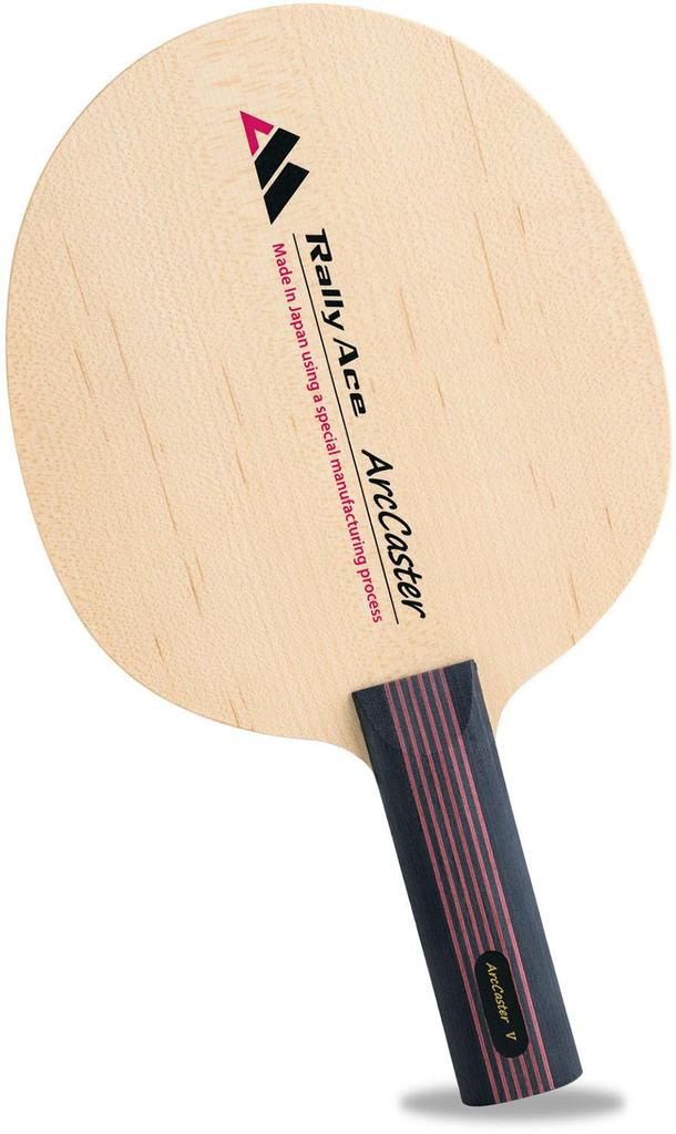 Rally Ace Arc Caster V Five Table Tennis Made in Maple AC5ST ST Racket, Japan, 5-Ply Plywood, (Straight)