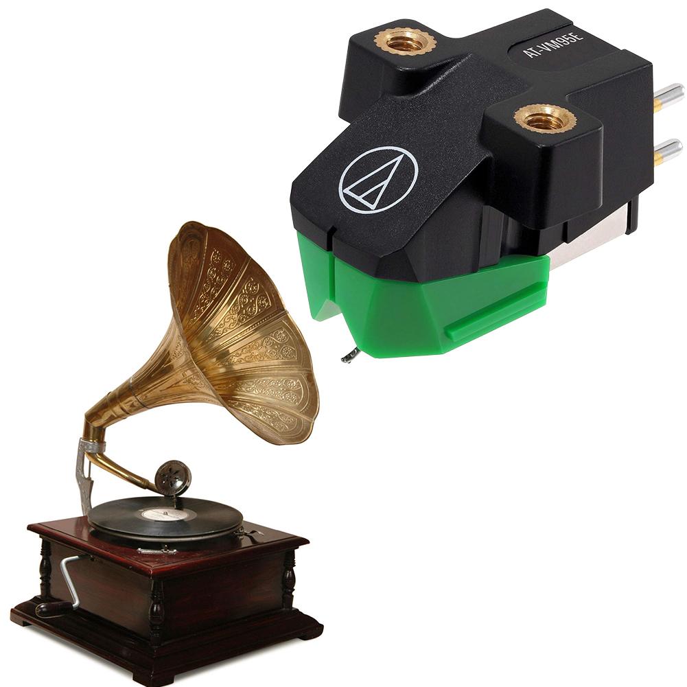 AT-VM95E Dual Action Magnetic Stereo MM Cartridge Sylus Replacement Dedicated VM Stylus for LP Vinyl Record Player Turntable
