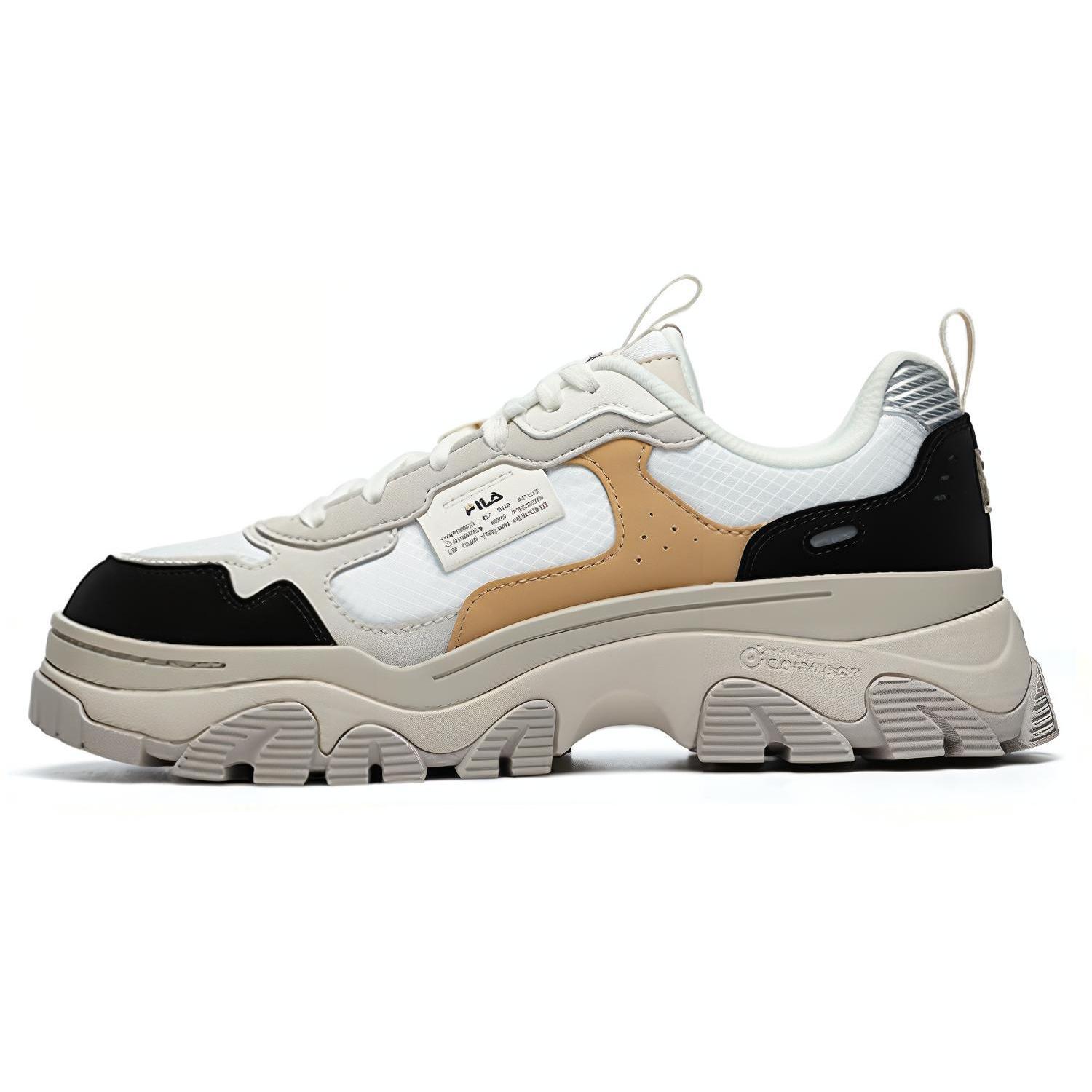 FILA Fashion Sneakers Hike Synthetic Leather, Textile Low top Chunky Sneakers Women s Gray Black F12W144132FWB 36.5