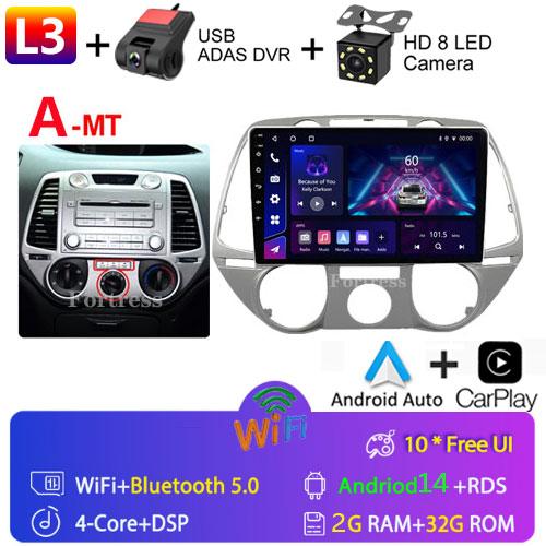 FortressFor Hyundai I20Carplay 2008 2009 2010 2011 2012 2013 2014 Car Radio GPS Navigation Stereo Android 10 No DVD Player 2 Din
