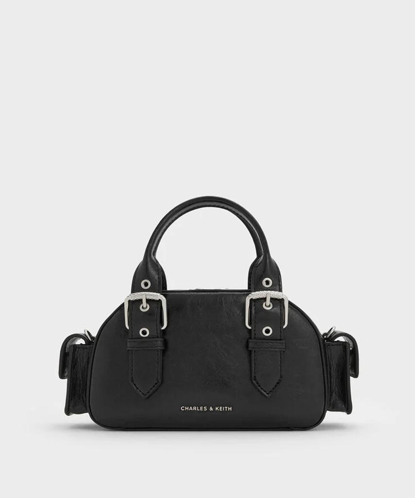 Charles & Keith Blaze Buckle Strap Side Pocket Bowling Bag 2 Colors Ck2-30770735