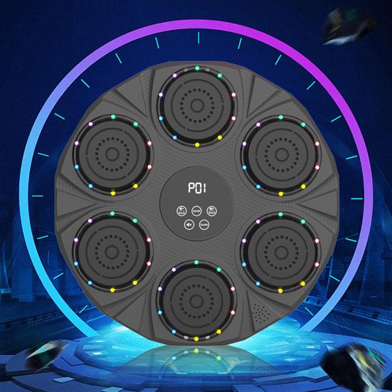 Yousheng Wall-Mounted Music Boxing Machine 9 Speed 9 Modes Adjustable Electronic Boxing Trainer Target LED Display Punching Pad Home Workout Equipment