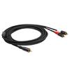 Speakers Audiophiles Cable 1 Male to 2 Male Y Adapter Splitter Gold Plated Connectors Stereo Audiophiles Cable