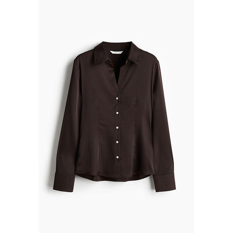 

HM Shirt 2-25 Autumn New Arrival Fashion Silm Satin Shirt 1280837