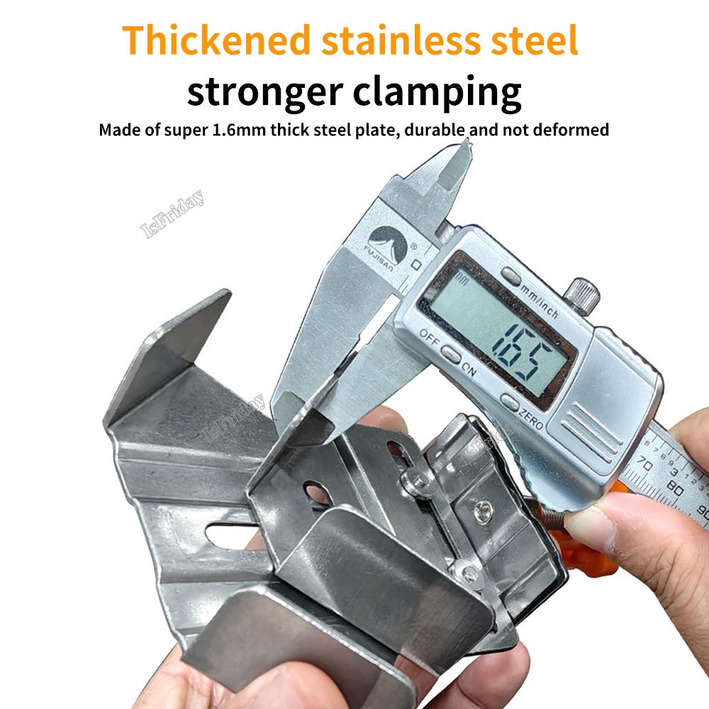 90 Degree Right Angle Clamp 2/4PCS Stainless Steel Carpenter Splicing Quick Clamp Locator Fixed Frame Clamp Woodworking Tools