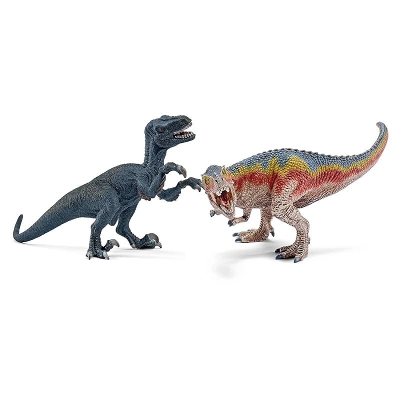 

schleich dinosaur Tyrannosaurus Rex and Velociraptor (small) figure 42216