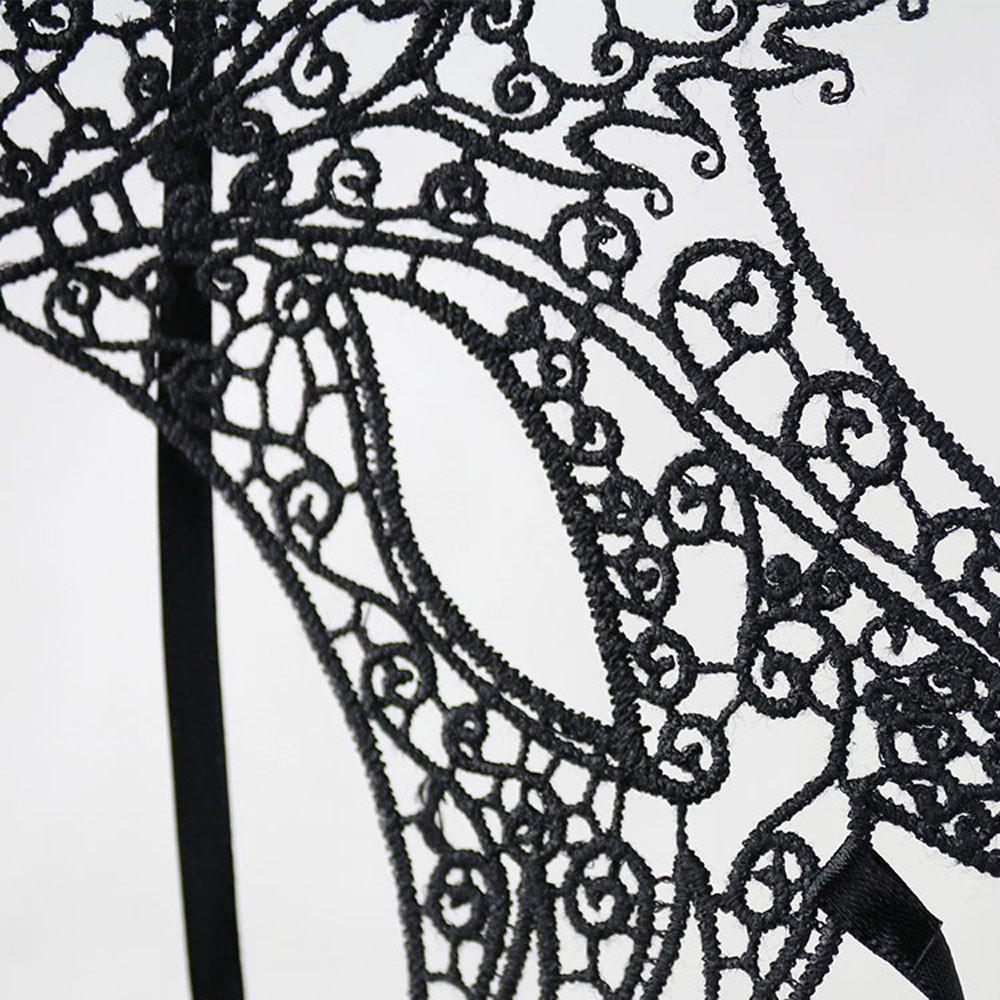 Sexy elegantní maska na obličej Masquerade Ball Karneval Fancy Party černá