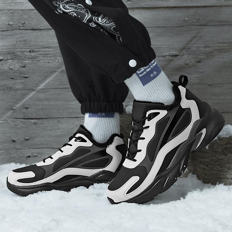 Fashion Shoes For Men Designer Leather Casual Cotton Warm Sneakers Lace Up Male Outdoor Sports Male Shoes Tennis Big Size 48