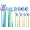 Dinnerware Set Blue Mirror Cutlery Set 304 Stainless Steel Silverware Dinner Knife Fork Spoon Set Kitchen Flatware Tableware Set