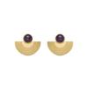 Luxenter Earrings with Amethyst Hydrothermal Quartz, 18k Gold Finish - Koru