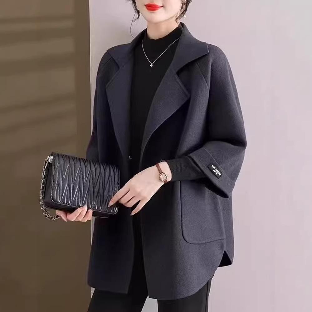 

Mid-aged Mother s Spring & Autumn Wool Coat 2026 - Stylish for 40s & 50s Women L (for below 105 catties) сірий колір