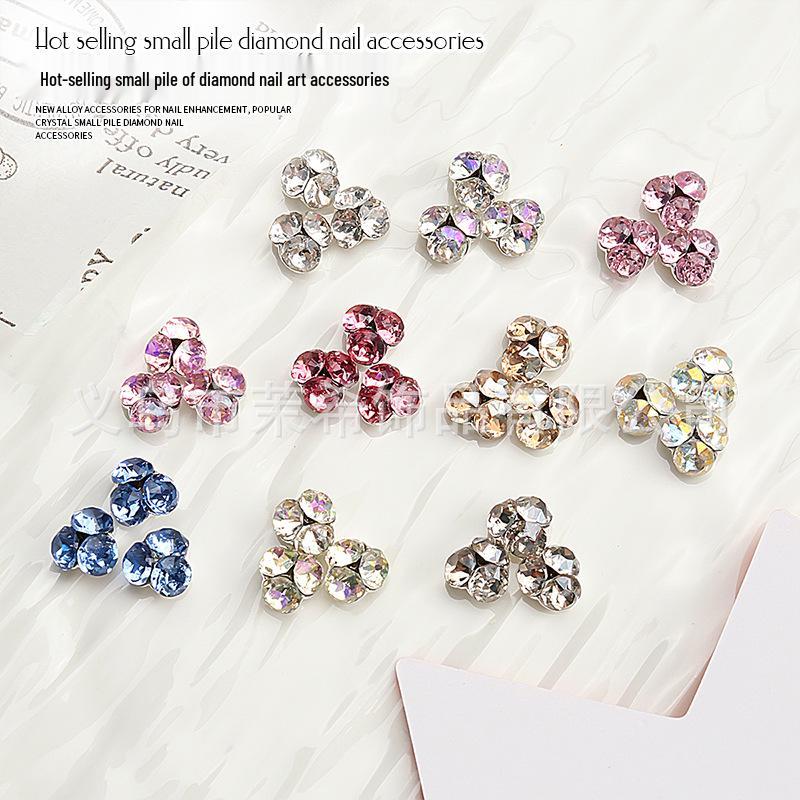 New Hot-Selling French Blush Crystal Diamond Nail Art Jewelry: Super Whitening Pink and Tender Design