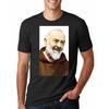 All Sizes XS5XL Fashion High Quality Printing 100 Cotton Short Sleeve Tee Shirts Father Pio Khaki Tshirt
