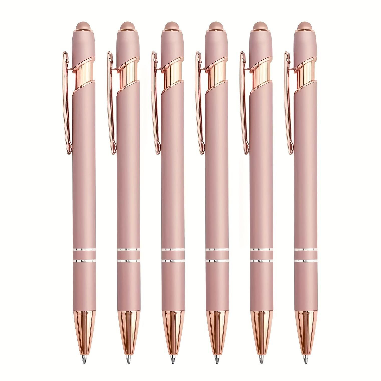 

6 шт./компл., металлические шариковые ручки розового золота, школьные принадлежности для учителей, школьные канцелярские товары, офисные принадлежности, свадебные подарки, офисные аксессуары