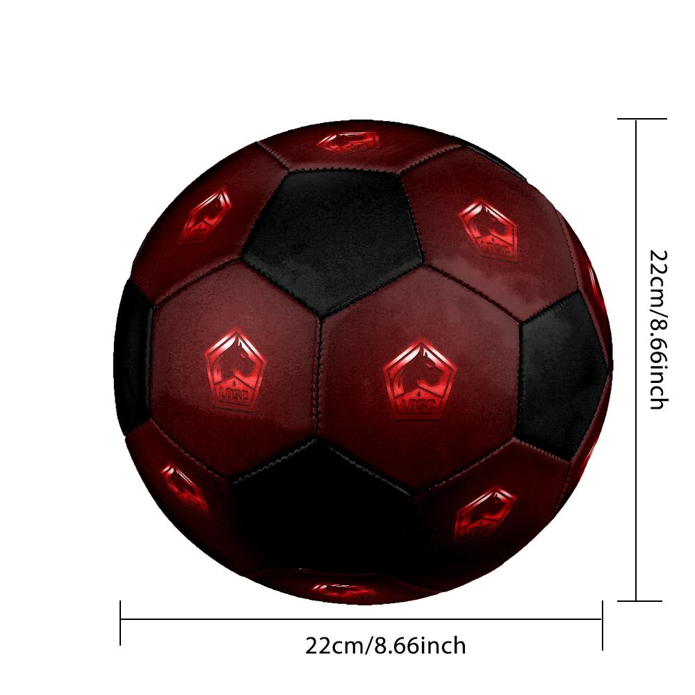 LOSC Lille Soccer Ball Colorful All Ages Machine Stitched PVC Competition Ready Durable High-Bounce.SIZE5