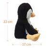 Aprikosenfarbenes Lamm Schwarzer Samt Pinguin Plüschtier für Kinder, Weich und Niedlich, Flauschiger Schwarzer Samt Pinguin für Mädchen und Jungen, 23cm