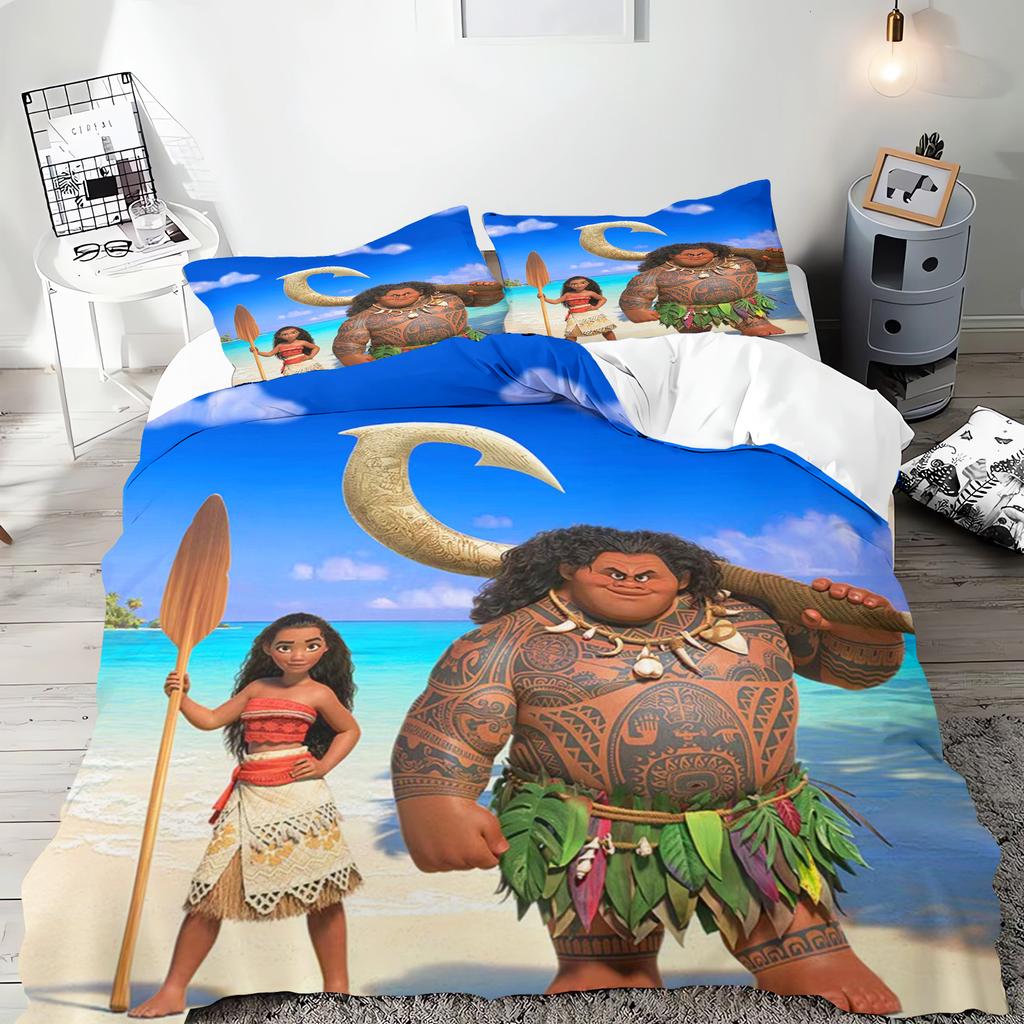 Moana Duvet Cover Set Comforter Bedding 3d Children'S Bedding Set 3-Piece 1 Quilt Cover King Size