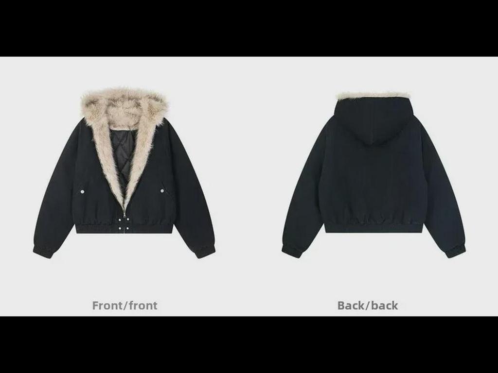 Men's American Fur Collar Plus Velvet Mountain Workwear Jacket