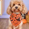 Halloween Dog Bandana, Pumpkin and Spider Web Bibs Triangle Pet Scarf, Multiple Sizes Soft & Adjustable Pet Bandanas Accessories