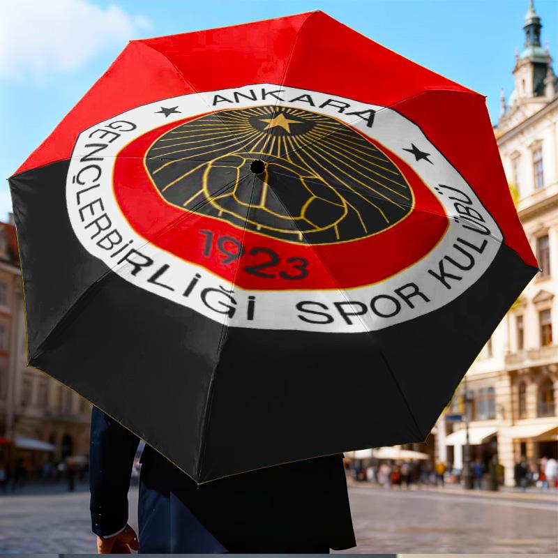 Genkelbigli Club Sports Mini Umbrella, 5-Fold, Lightweight, Retractable Umbrella Features 8 Ribs, Ideal for Outdoor Use Fan Gifts