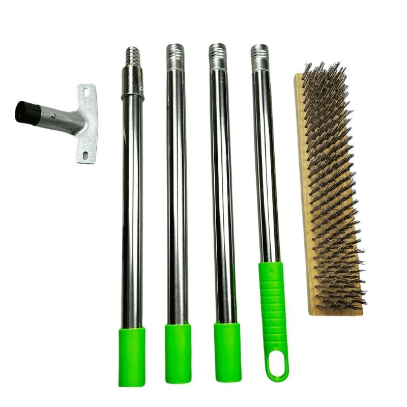 

Extra Long 59 Inch Outdoor Cleaning Brush With strong Steel Bristles For Concrete Wood And Pavement 1