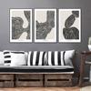 Minimalist Mid-Century Modern Geometric Art Line Poster and Print Canvas Pictures Wall Art Paintings for Living Room Home Decor