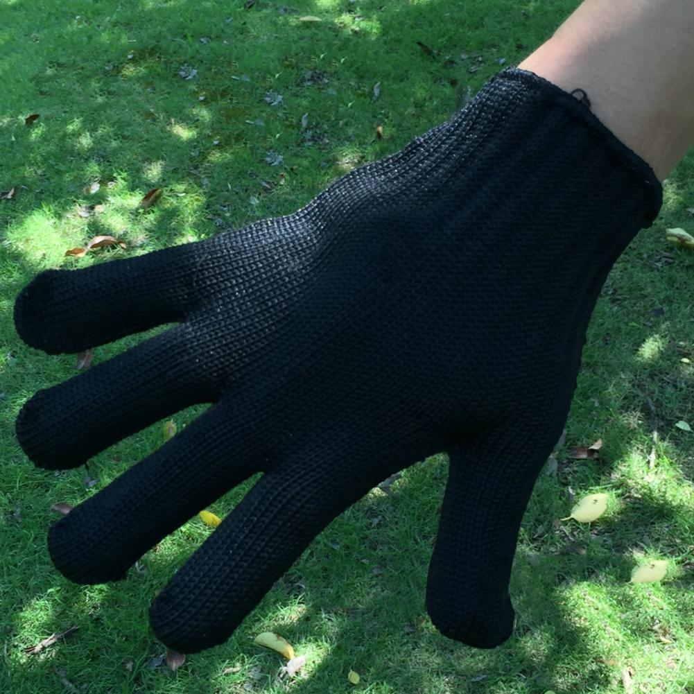1 Pair 5 Level Anti Cut Labor Protection Work Gloves Cut Resistant Working Glove Black